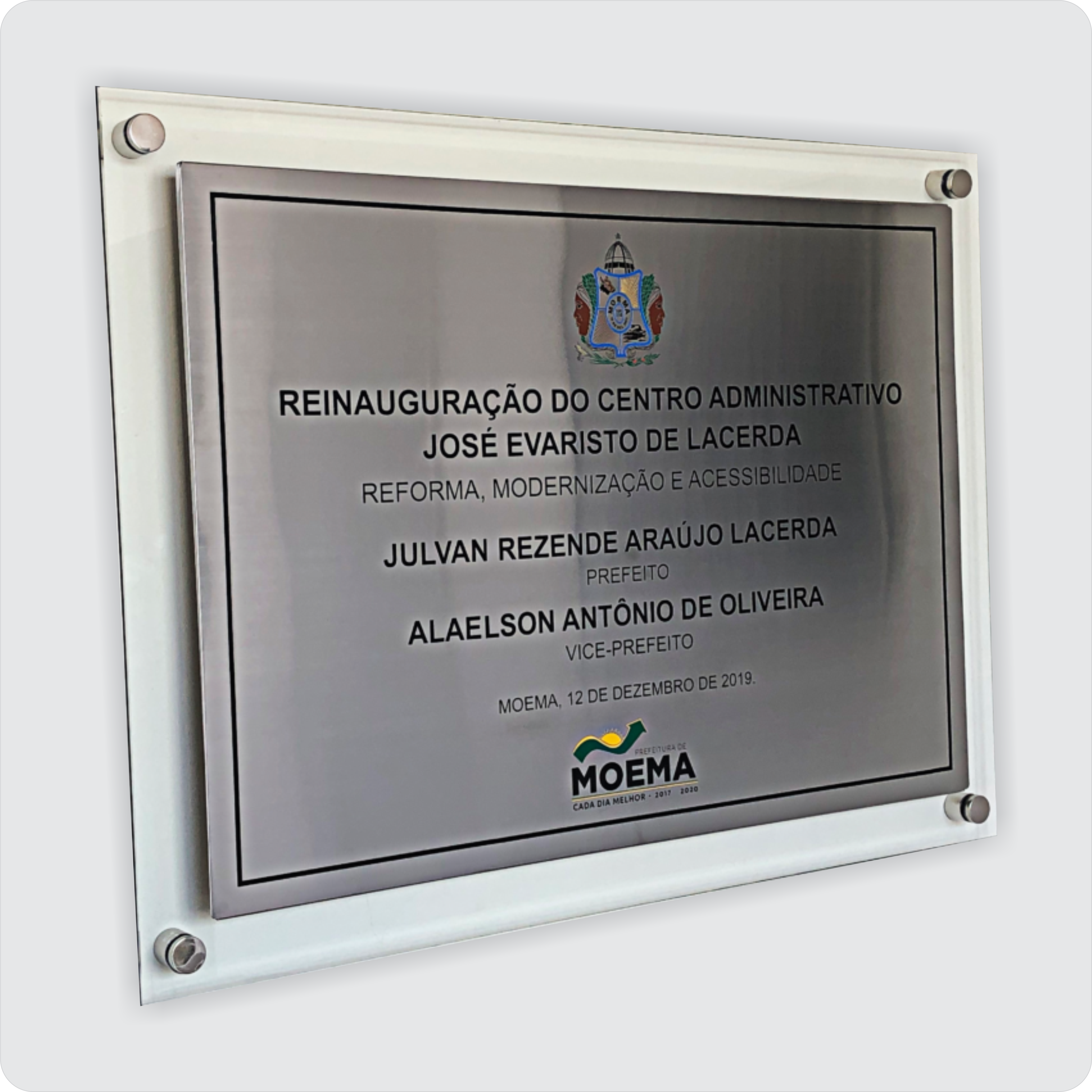 Placa de inauguracao