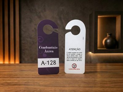 Tag de identificação de carro para condomínio com impressão UV