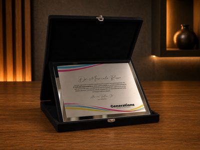 Placa de homenagem Generations — Dr. Marcelo Risso