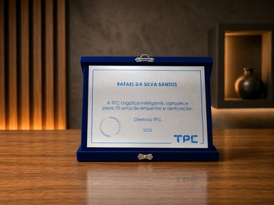 Placa de agradecimento TPC Logística