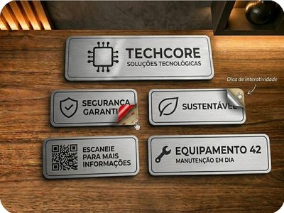 Etiqueta ABS Sticker prata para sinalização