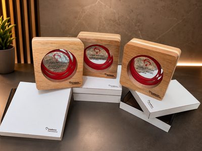 Troféu personalizado de alta qualidade em acrílico cristal e madeira nobre